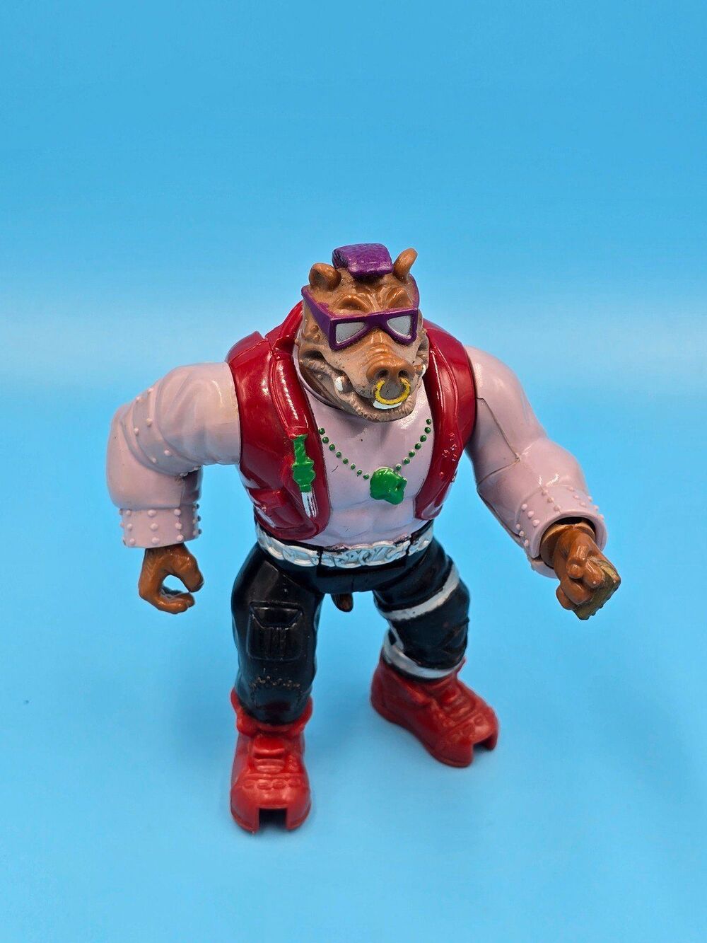 1992 TMNT Mutatin Bebop Teenage Mutant Ninja Turtles Playmates Missing Back